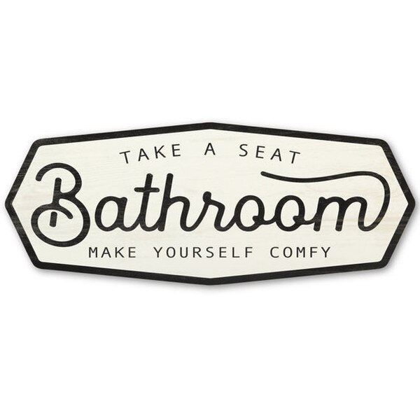 Bathroom Take A Seat Wood Wall Decor Open Road Brands ShopORB